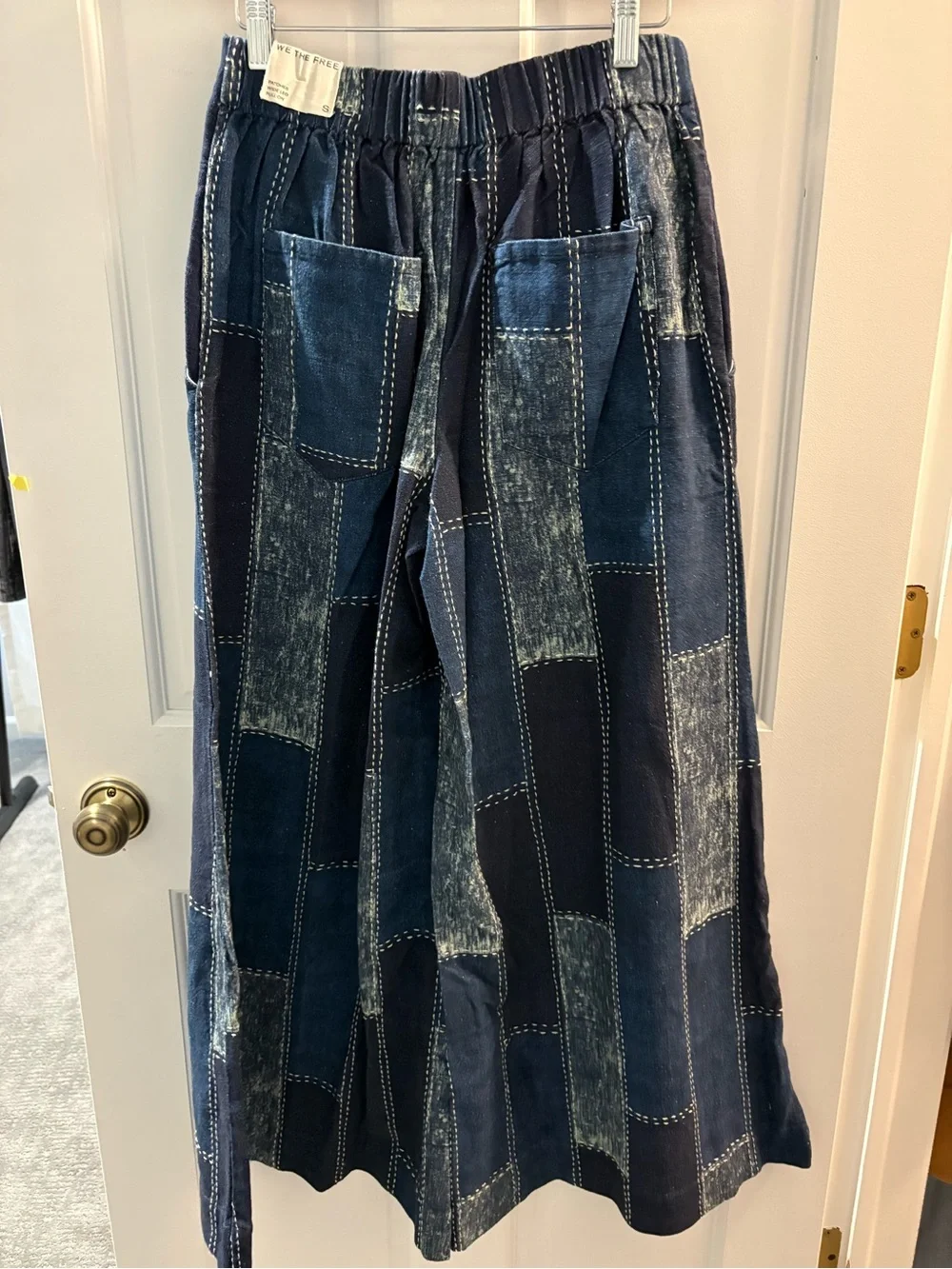 Free people patches wide leg pull on pants